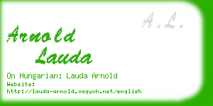 arnold lauda business card